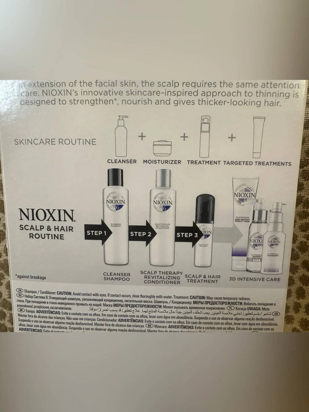 NIOXIN System 6 Kit~Shampoo+Conditioner Scalp Treatment~Color Safe~New In Box!